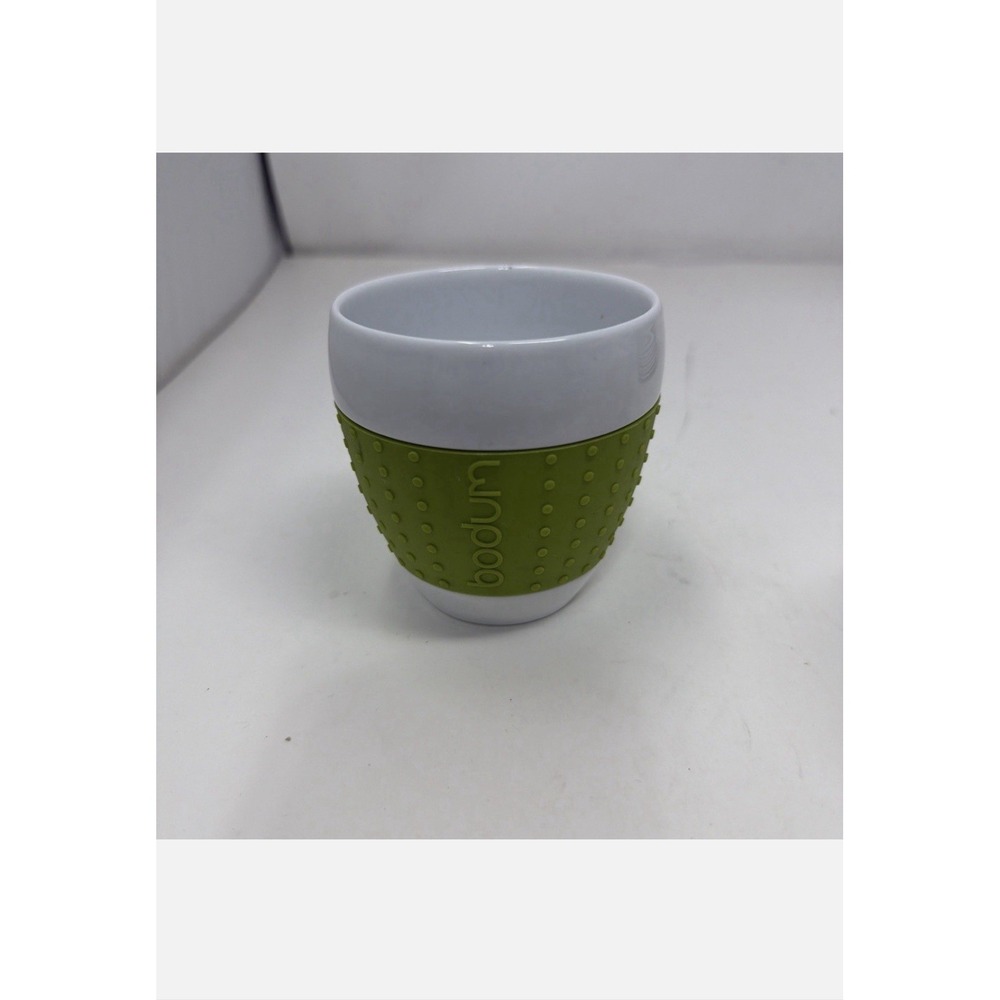 1N30/BODUM Pavina Green Silicone Porcelain Sleeve Glass Cup